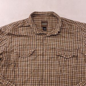 Aigle Tartan Flannel Casual Button Up Shirt Mens Size Large L Beige